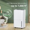 Elexnux LW-UDZ1-150P/P 150 pt. Dehumidifier with Pump (For Rooms 3001+ sq. ft) For Basements, Bathrooms, Crawlspaces, in White