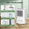 Elexnux LW-UDZ1-150P/P 150 pt. Dehumidifier with Pump (For Rooms 3001+ sq. ft) For Basements, Bathrooms, Crawlspaces, in White