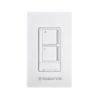 Fanimation WR501WH AC Motor 1.25 -Amp 3-speed Touch Fan Control Wall Plate Included , White