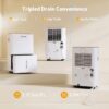 Fehom 026L-JD-150PM JDL 150 pt. Dehumidifier with Pump (For Rooms 3001+ sq. ft) For Basements, Bathrooms, in White