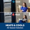 GE AWGH12WWF Large Room Window Air Conditioner with Heater, Remote Included ( 240-Volt , 12200-BTU )