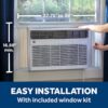 GE AWGH12WWF Large Room Window Air Conditioner with Heater, Remote Included ( 240-Volt , 12200-BTU )