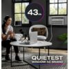 GE PWJV08WWF Smart Electronic Inverter Medium Room Window Air Conditioner , Remote Included ( 115-Volt , 8000-BTU )