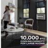 GE PWJV10WWF Smart Electronic Inverter Medium Room Window Air Conditioner , Remote Included ( 115-Volt , 10000-BTU )
