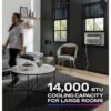 GE PWJV14WWF Smart Electronic Inverter Large Room Window Air Conditioner , Remote Included ( 115-Volt , 14000-BTU )