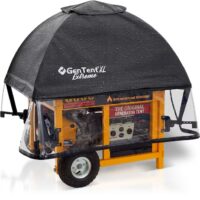 GenTent XL Universal Kit (Extreme, Black) for Large Open Frame Generators Generator cover