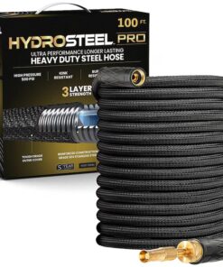 HYDROSTEEL 8588 3/8-in x 100-ft Heavy -Duty Kink Free Rubber and vinyl Black Coiled Hose