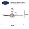Harbor Breeze 42132 Audiss 44-in Brushed Nickel with Driftwood/Nutmeg Blades LED Ceiling Fan With Light and Pull Chain Included 5 -Blade Harbor Breeze 42132 Audiss 44-in Brushed Nickel with Driftwood/Nutmeg Blades LED Ceiling Fan With Light and Pull Chain Included 5 -Blade