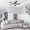 Harbor Breeze 42311 Camden 52-in Brushed Nickel with Driftwood/Sienna Blades LED Ceiling Fan With Light and Remote Control Included 5 -Blade