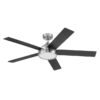 Harbor Breeze 42311 Camden 52-in Brushed Nickel with Driftwood/Sienna Blades LED Ceiling Fan With Light and Remote Control Included 5 -Blade