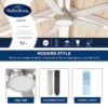 Harbor Breeze 42311 Camden 52-in Brushed Nickel with Driftwood/Sienna Blades LED Ceiling Fan With Light and Remote Control Included 5 -Blade