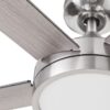 Harbor Breeze 42311 Camden 52-in Brushed Nickel with Driftwood/Sienna Blades LED Ceiling Fan With Light and Remote Control Included 5 -Blade