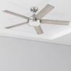 Harbor Breeze 42311 Camden 52-in Brushed Nickel with Driftwood/Sienna Blades LED Ceiling Fan With Light and Remote Control Included 5 -Blade
