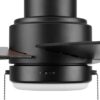 Harbor Breeze 43492 Fairbanks Easy2Hang 52-in Matte Black with Black/Sable Blades Adjustable White LED Covered Outdoor Flush Mount Ceiling Fan With Light and Pull Chain Included 5 -Blade