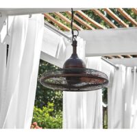 Harbor Breeze L1120H Valdosta 20-in Bronze with Cinnamon Blades Uncovered Outdoor Cage Ceiling Fan Without Light 3 -Blade