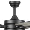 Harbor Breeze 43347 Lindholm 52-in Matte Black with Mocha/Espresso Blades Covered Outdoor Ceiling Fan With Light and Remote Control Included 5 -Blade
