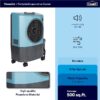 Hessaire MC18MT 1300-CFM 3 -Speed Portable Evaporative Cooler for 500-sq ft