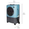 Hessaire MC18MT 1300-CFM 3 -Speed Portable Evaporative Cooler for 500-sq ft