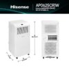 Hisense AP0625CR1W 6000 BTU (DOE) 115 Vented Small Room Portable Air Conditioner Remote Included