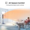 Hisense APT0825UW1WD Tower Inverter 8000 BTU (DOE) 115-Volt Vented Medium Room Smart Portable Air Conditioner with Heater, Remote Included