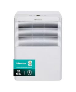 Hisense DH2526K1W 25 pt. Large Room Dehumidifier For Basements, Bathrooms, Crawlspaces, ENERGY STAR Certified, in White