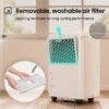 Hisense DH3526K1W Dehumidifier 35 pt. Large Room Dehumidifier For Basements, Bathrooms, Crawlspaces, ENERGY STAR Certified, in White