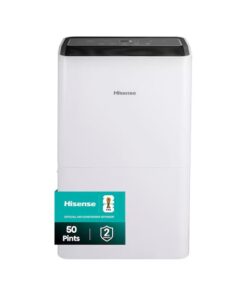 Hisense DH5026K1W 50 pt. Large Room Dehumidifier For Basements, Bathrooms, Crawlspaces, ENERGY STAR Certified, in White