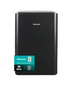 Hisense DH5026KP1G 50 pt. Large Room Dehumidifier with Pump For Basements, Bathrooms, Crawlspaces, ENERGY STAR Certified, in Gray