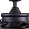 Honeywell 50614-26 Carnegie 52-in Matte Black with Rough Pine/Dark Chestnut Blades Cage Ceiling Fan With Light and Remote Control Included 5 -Blade