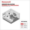 Honeywell 50614-26 Carnegie 52-in Matte Black with Rough Pine/Dark Chestnut Blades Cage Ceiling Fan With Light and Remote Control Included 5 -Blade
