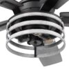 Honeywell 51855-26 Carnegie 52-in Matte Black and Gray Oak with Gray Oak Blades Ceiling Fan With Light and Remote Control Included 5 -Blade