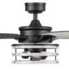 Honeywell 51855-26 Carnegie 52-in Matte Black and Gray Oak with Gray Oak Blades Ceiling Fan With Light and Remote Control Included 5 -Blade