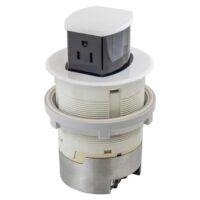 Hubbell RCT200W 15A Tri-Power Pop Up Counter Receptacle 15 -Amp 125-volt Tamper Resistant Recessed Pop-Out Residential/Commercial Duplex Outlet Receptacles , White