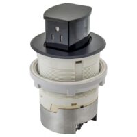 Hubbell RCT200BK 15A Tri-Power Pop Up Counter Receptacle 15 -Amp 125-volt Tamper Resistant Recessed Pop-Out Residential/Commercial Duplex Outlet Receptacles , Black