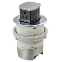 Hubbell RCT200CH 15A Tri-Power Pop Up Counter Receptacle 15 -Amp 125-volt Tamper Resistant Recessed Pop-Out Residential/Commercial Duplex Outlet Receptacles , Chrome
