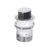 Hubbell RCT620NI 20A Tri-Power Pop Up Counter Receptacle 20 -Amp 125-volt Tamper Resistant Recessed Pop-Out Residential/Commercial Duplex Outlet Receptacles , Nickel