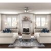 Hunter 51113 Builder Plus 52-in Matte Silver with Warm Grey Oak Blades Flush Mount Ceiling Fan With Light and Pull Chain Included 5 -Blade