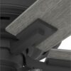 Hunter 52579 Angeline Easy Install 52-in Matte Black with Dark Gray Oak Blades Ceiling Fan With Light and Pull Chain Included 5 -Blade