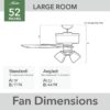Hunter 52579 Angeline Easy Install 52-in Matte Black with Dark Gray Oak Blades Ceiling Fan With Light and Pull Chain Included 5 -Blade