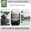 Hunter 52579 Angeline Easy Install 52-in Matte Black with Dark Gray Oak Blades Ceiling Fan With Light and Pull Chain Included 5 -Blade