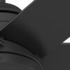 Hunter 52582 Lakeway SureSpeed 60-in Matte Black with Matte Black Blades Covered Outdoor Ceiling Fan Without Light and Remote Control Included 6 -Blade