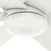 Hunter 52767 Lakeway ENERGY STAR 60-in Fresh White with Satin Blades Covered Outdoor Ceiling Fan Without Light and Remote Control Included 6 -Blade