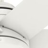 Hunter 52767 Lakeway ENERGY STAR 60-in Fresh White with Satin Blades Covered Outdoor Ceiling Fan Without Light and Remote Control Included 6 -Blade
