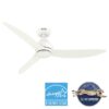 Hunter 52830 Mazzini ENERGY STAR 52-in Matte White with Matte White Blades Covered Outdoor Propeller Ceiling Fan Without Light and Remote Control Included 3 -Blade