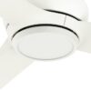 Hunter 52830 Mazzini ENERGY STAR 52-in Matte White with Matte White Blades Covered Outdoor Propeller Ceiling Fan Without Light and Remote Control Included 3 -Blade