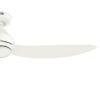 Hunter 52830 Mazzini ENERGY STAR 52-in Matte White with Matte White Blades Covered Outdoor Propeller Ceiling Fan Without Light and Remote Control Included 3 -Blade