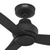 Hunter 52831 Mazzini ENERGY STAR 52-in Matte Black with Matte Black Blades Covered Outdoor Propeller Ceiling Fan Without Light and Remote Control Included 3 -Blade