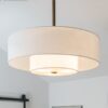 Hunter 52974 Jasmine Roth Brookside 30-in Luxe Gold with Matte White Blades Fandelier Ceiling Fan With Light 3 -Blade