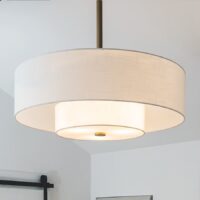 Hunter 52974 Jasmine Roth Brookside 30-in Luxe Gold with Matte White Blades Fandelier Ceiling Fan With Light 3 -Blade