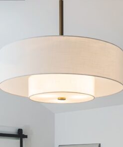 Hunter 52974 Jasmine Roth Brookside 30-in Luxe Gold with Matte White Blades Fandelier Ceiling Fan With Light 3 -Blade